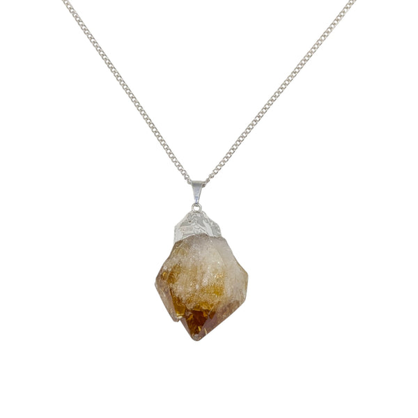 Raw Citrine Crystal Necklace