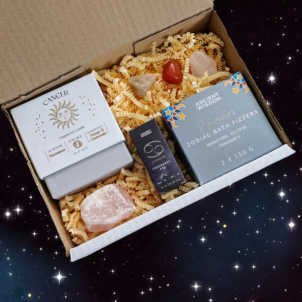 Cancer Horoscope Crystals & Aromatherapy Gift Box