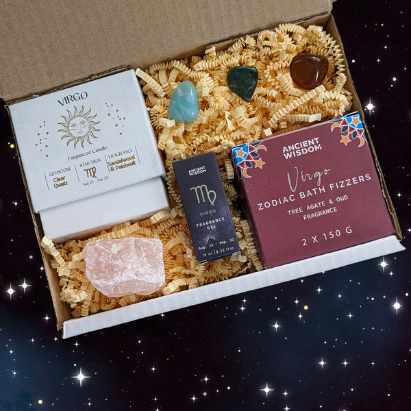 Virgo Horoscope Crystals & Aromatherapy Gift Box