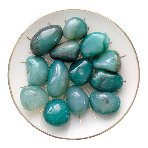 Green Agate Tumblestone
