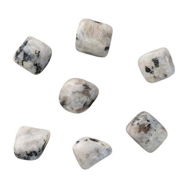 Rainbow Moonstone Crystal Tumblestone - White Labradorite - Balance & Harmony Gemstone