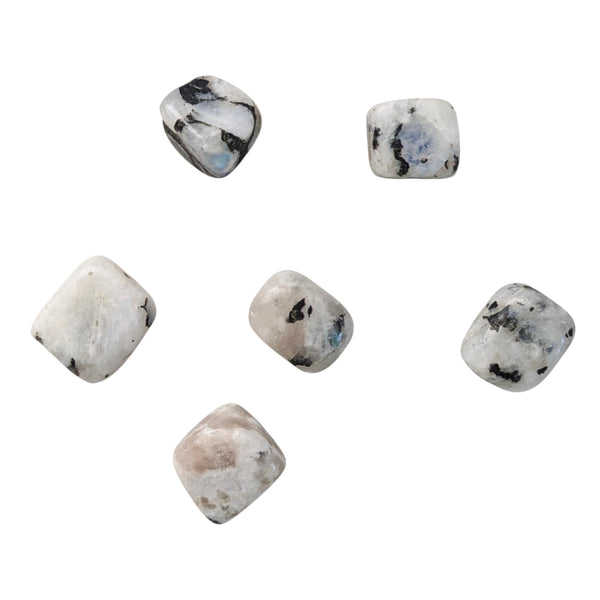 Rainbow Moonstone Crystal Tumblestone - White Labradorite - Balance & Harmony Gemstone