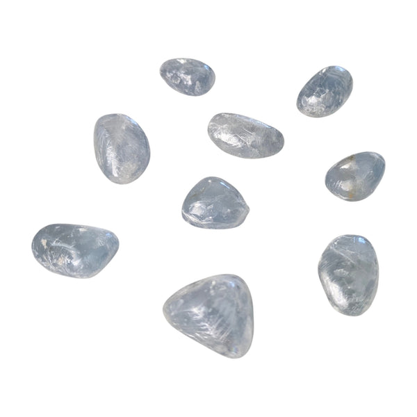 Celestite Crystal Tumblestone - Calm Crystal - Peace Gemstone - Ethically Sourced Crystal - UK Crystal Shop