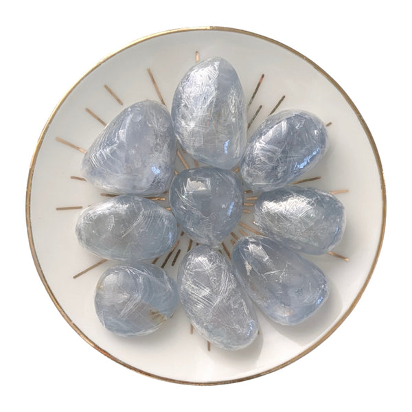 Celestite Crystal Tumblestone - Calm Crystal - Peace Gemstone - Ethically Sourced Crystal - UK Crystal Shop