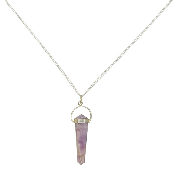 Lepidolite Crystal Necklace