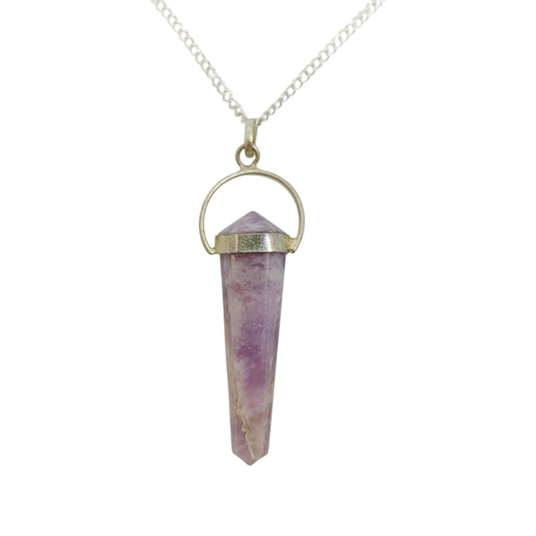 Lepidolite Crystal Necklace