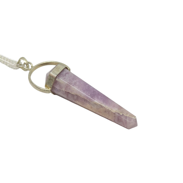 Lepidolite Crystal Necklace