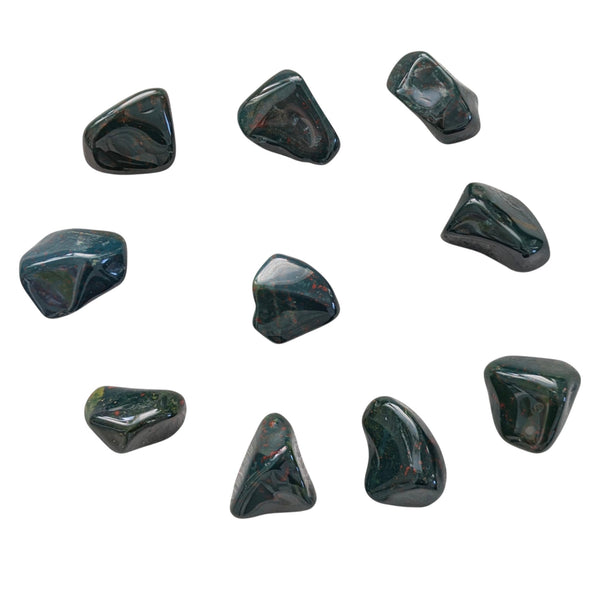 10x Bloodstone Tumblestones 20-30mm, Wholesale Crystals, Bulk Gemstones, Genuine & Ethically Sourced, UK Crystal Shop