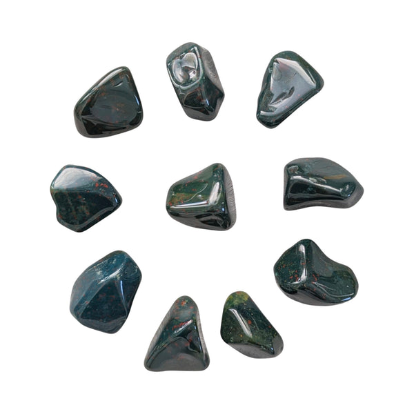 10x Bloodstone Tumblestones 20-30mm, Wholesale Crystals, Bulk Gemstones, Genuine & Ethically Sourced, UK Crystal Shop
