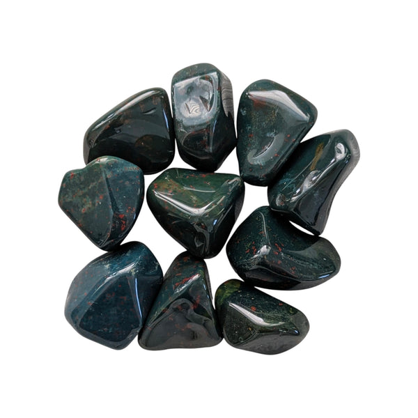 10x Bloodstone Tumblestones 20-30mm, Wholesale Crystals, Bulk Gemstones, Genuine & Ethically Sourced, UK Crystal Shop