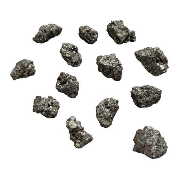 Mini Raw Crystal Grid Sets - Apatite, Emerald, Iron Pyrite - Natural Rough Gemstones - Grid Work