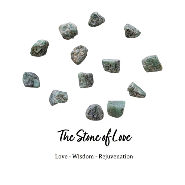 Mini Raw Crystal Grid Sets - Apatite, Emerald, Iron Pyrite - Natural Rough Gemstones - Grid Work