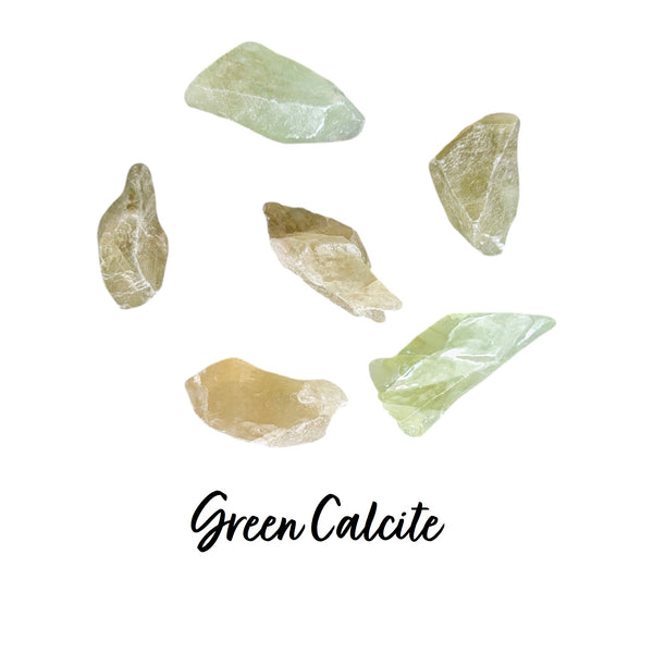 Small Raw Crystal Grid Sets - Rose Quartz, Jade, Grey Moonstone, Green Calcite
