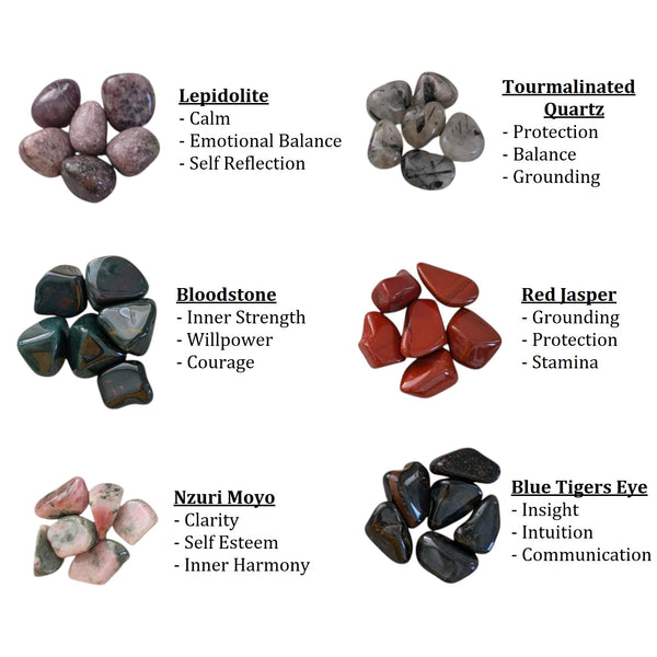 Small Crystal Grid Tumblestone Sets - 20 + Varieties