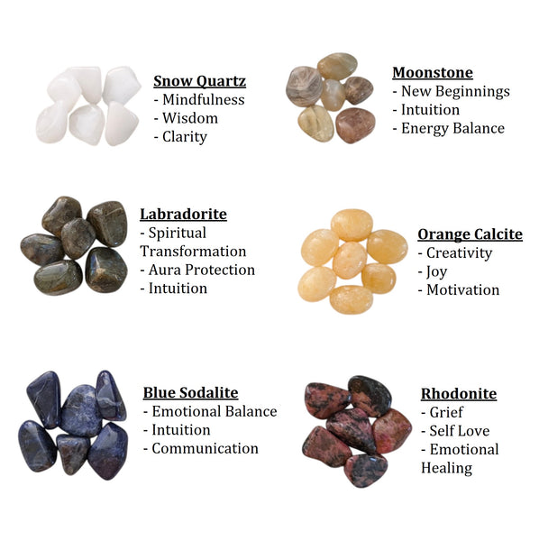 Small Crystal Grid Tumblestone Sets - 20 + Varieties