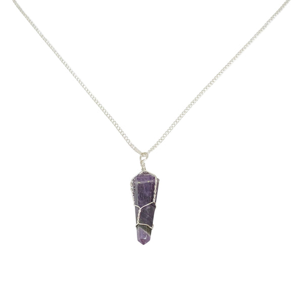 Amethyst Wire Wrap Necklace
