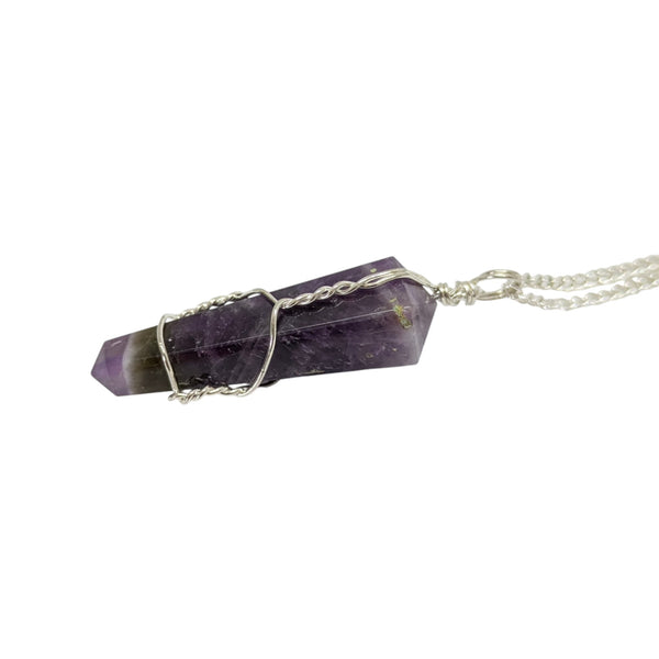 Amethyst Wire Wrap Necklace