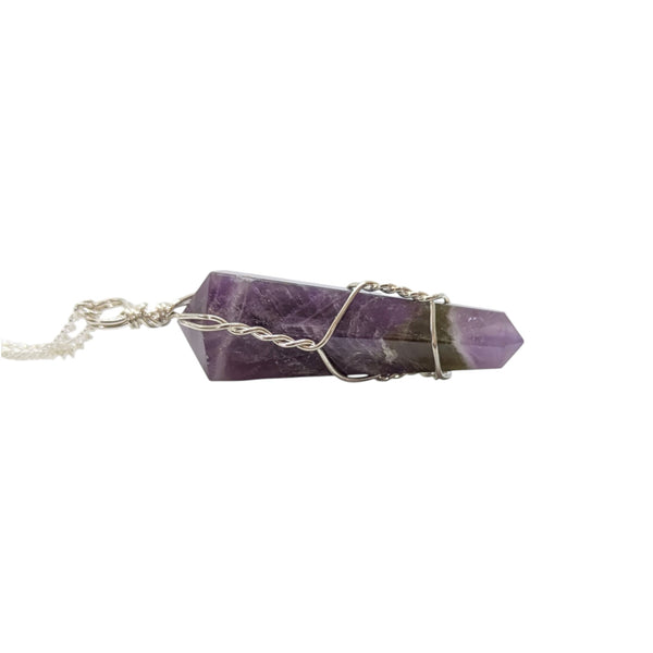 Amethyst Wire Wrap Necklace