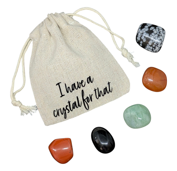 "Take What You Need" Daily Inspiration Crystal Tumblestone Set