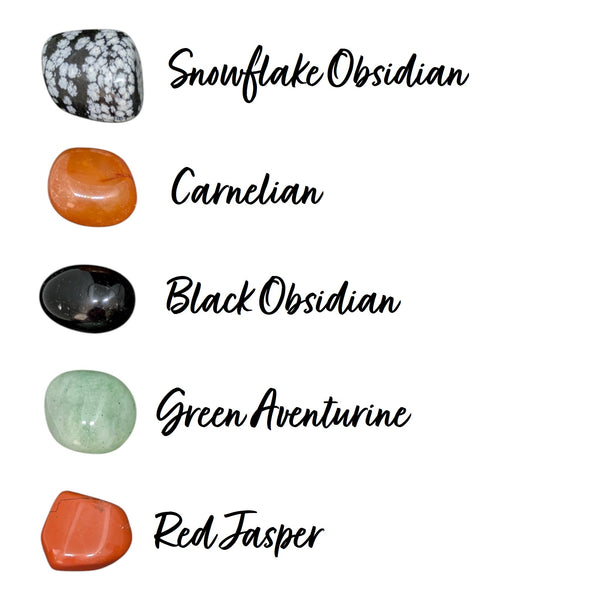 "Take What You Need" Daily Inspiration Crystal Tumblestone Set