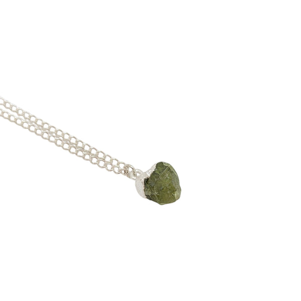 Mini Raw Peridot Necklace