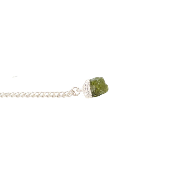 Mini Raw Peridot Necklace