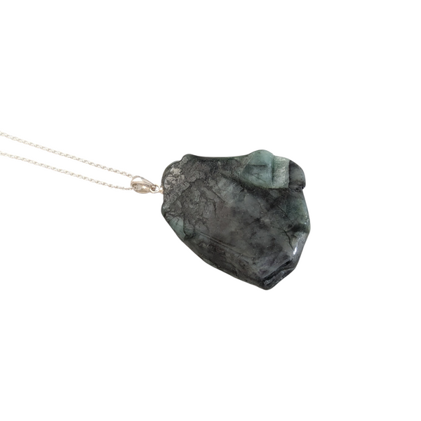 Emerald 925 Sterling Silver Necklace