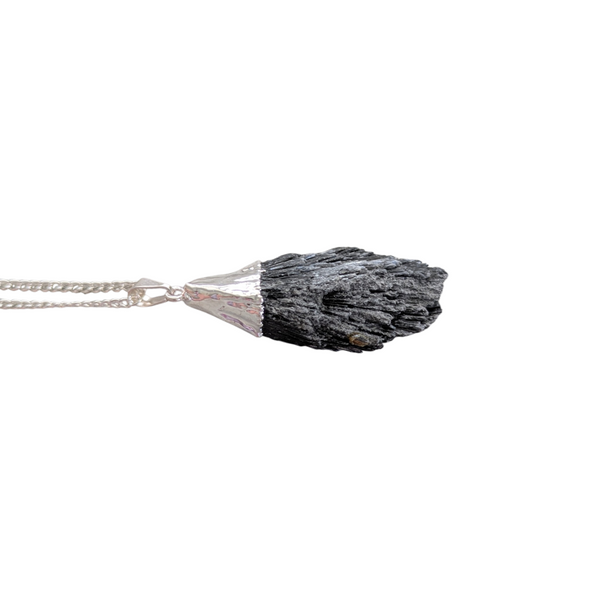 Natural Black Kyanite Necklace