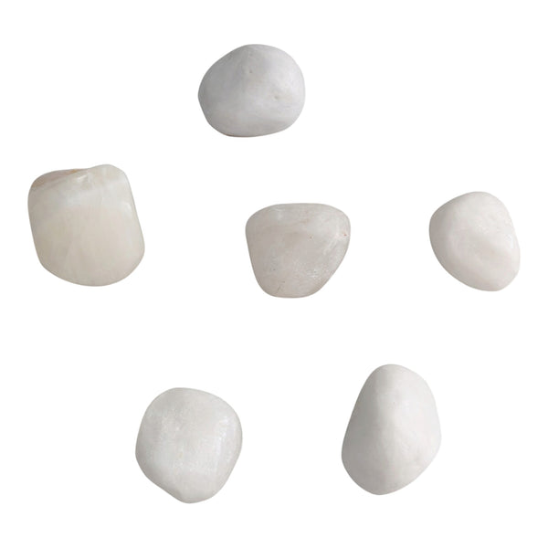 Anhydrite tumbled crystal stones measuing 20-35mm
