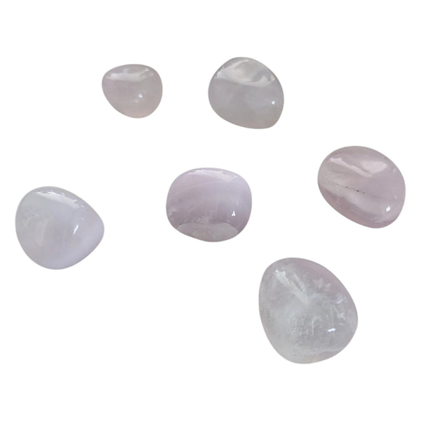 Pink Fluorite tumblestone crystals – polished pale pink healing stones