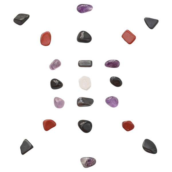 Protection & Grounding Crystal Grid "Metatrons Cube" Set