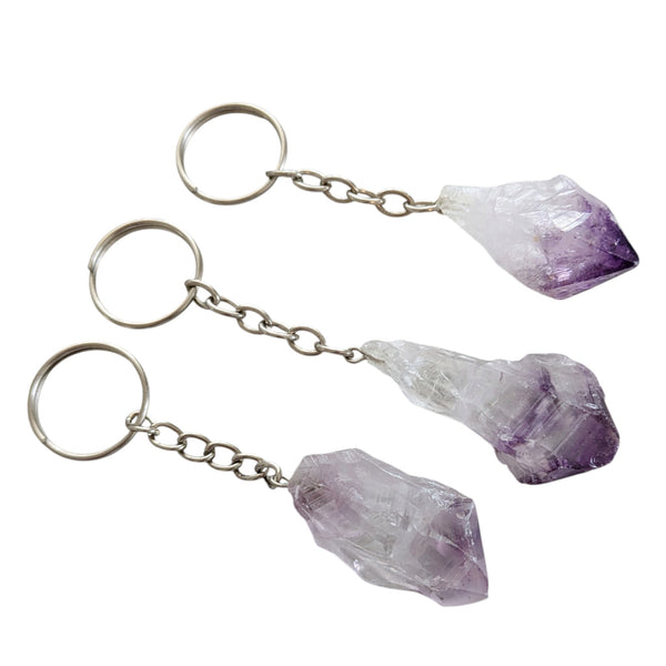Natural Amethyst Point bag charms