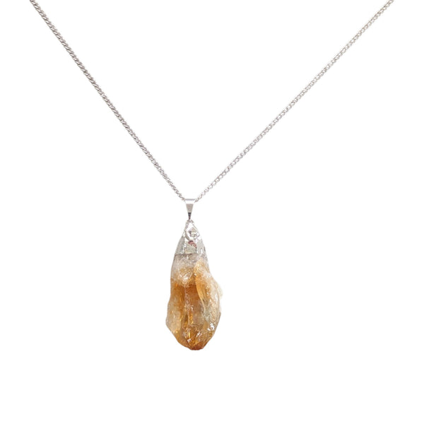 Raw Citrine Crystal Necklace