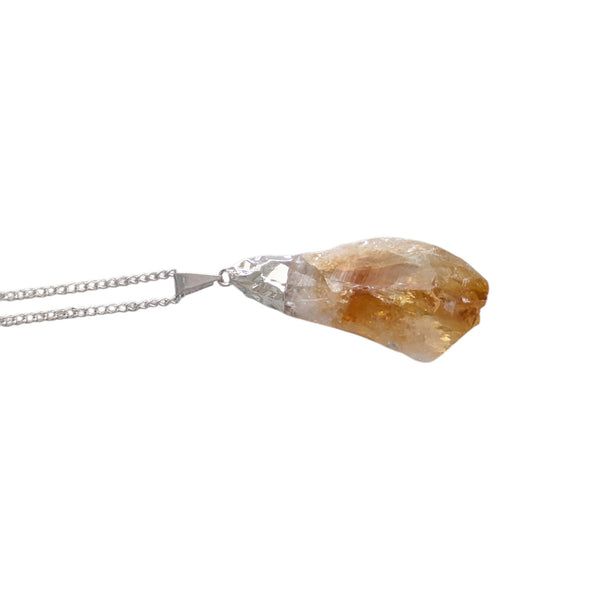 Raw Citrine Crystal Necklace