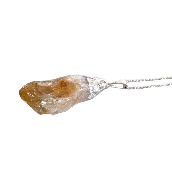 Raw Citrine Crystal Necklace