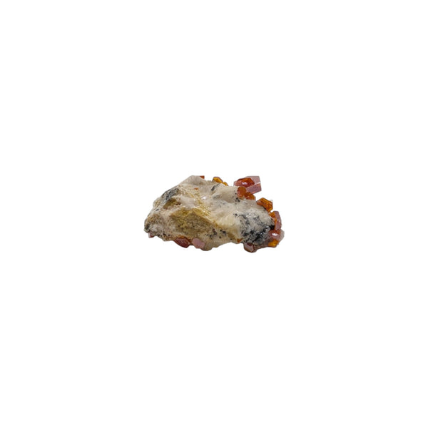vanadinite crystals on a rock matrix