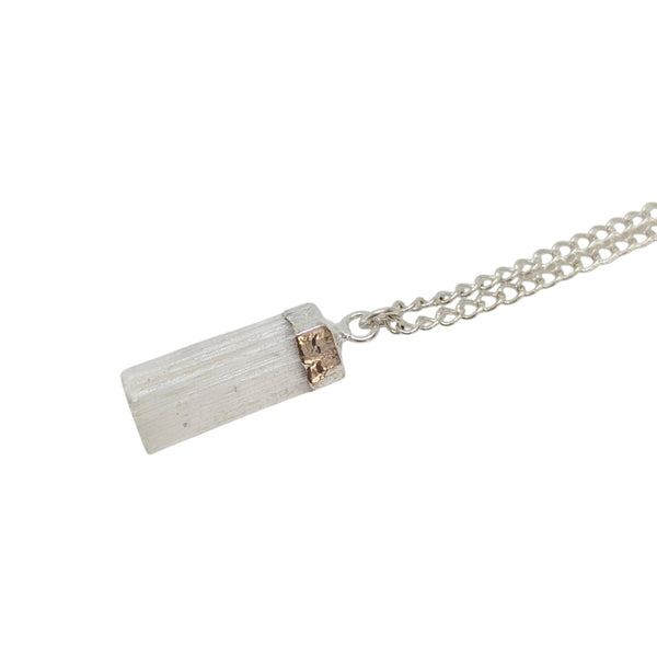 Raw Selenite Crystal Necklace