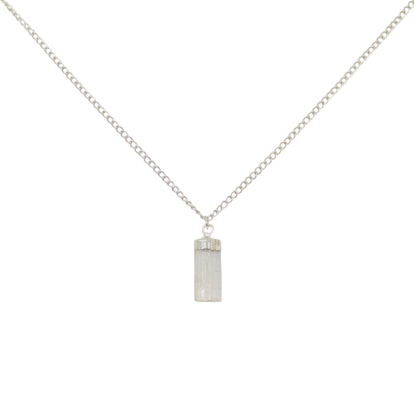 Raw Selenite Crystal Necklace