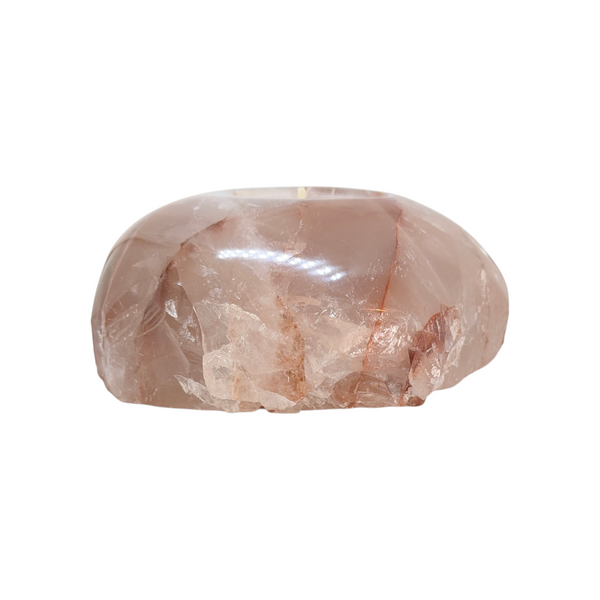 Red Hematoid Quartz Tealight Holder