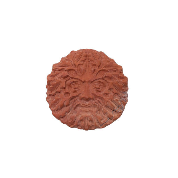 Green Man - Red Jasper Carving 4.7cms