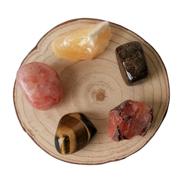 Sacral Chakra Crystal Set - Natural & Tumbled - Centre for Creative & Joyful Experiences
