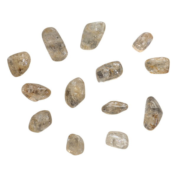 Scapolite gemstones showing golden inclusions