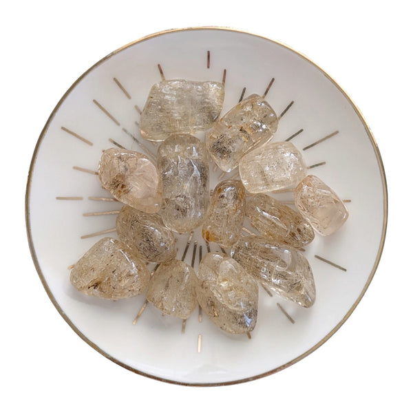 Golden Scapolite crystal tumbled stones measuring 10-25mm