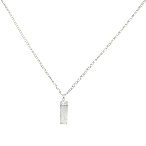 Raw natural selenite pendant crystal necklace