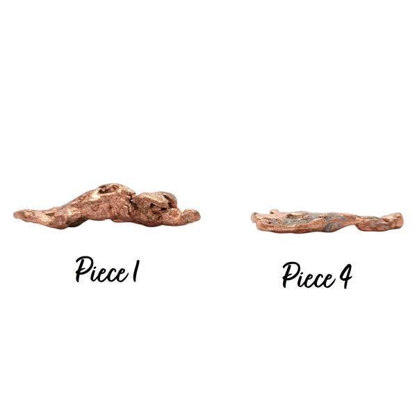 Two Native Copper nuggets from the world-famous Keweenaw Peninsula ("Copper Country") in Michigan, USA.