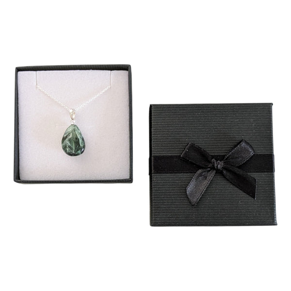 Rare Seraphinite 925 Sterling Silver Necklace