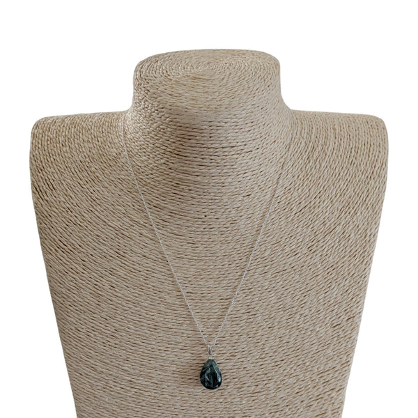 Rare Seraphinite 925 Sterling Silver Necklace