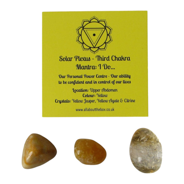 Solar Plexus Chakra Crystal Tumblestones - Personal Power Centre -