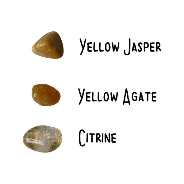 Solar Plexus Chakra Crystal Tumblestones - Personal Power Centre -