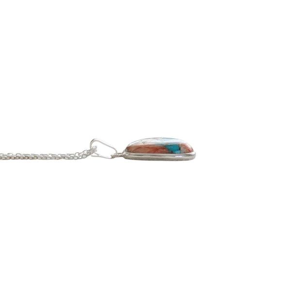 Spiny Oyster Turquoise 925 Sterling Silver Necklace 
